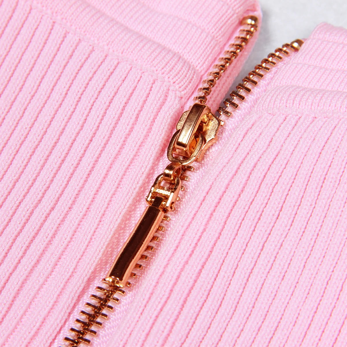 2025 Spring/Summer New Fashion Knitted Elastic Short Sleeve Solid Color Gold Button Slimming Style Commuter Women's Dress
