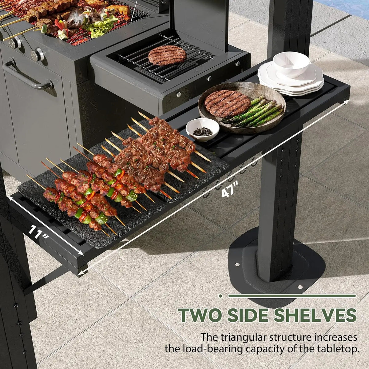 5 x 8 FT, Outdoor Metal Hard Top Gazebo, Permanent BBQ Pavilion with Galvanized Steel Roof, Patio, Backyard