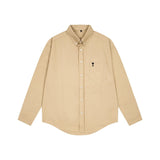 2026 New Men's Long Sleeve Casual Shirt Double Chest Pocket Button Up Soft Loose Linen Comfy Daily Work Street Outdoor Wear Tops