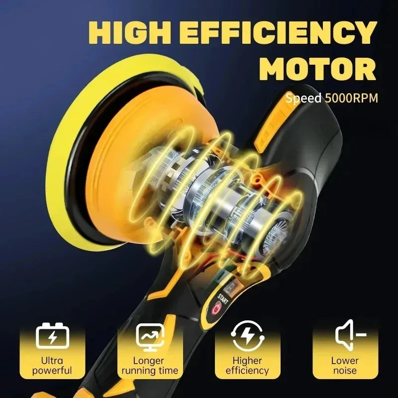 DeWALT 8 Gears Adjustable Cordless Car Polisher Electric Auto Waxing Sanding Sealing Glaze Tool For Dewalt 20V Battery