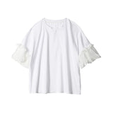 2026 imakokoni summer pure cotton casual loose fitting yarn design lantern sleeve top 255029+255030