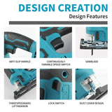 Makita DJV182 18V Cordless Jigsaw 300W 0-2700rpm 80mm Stroke ±45° Bevel Cut Power Tool for Wood Plastic Metal Cutting