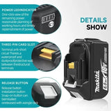 100% Original Style 18V 6.0Ah Rechargeable Battery Use Power Tool Battery Compatible With Makita BL1830 BL1860B Cordless Tools