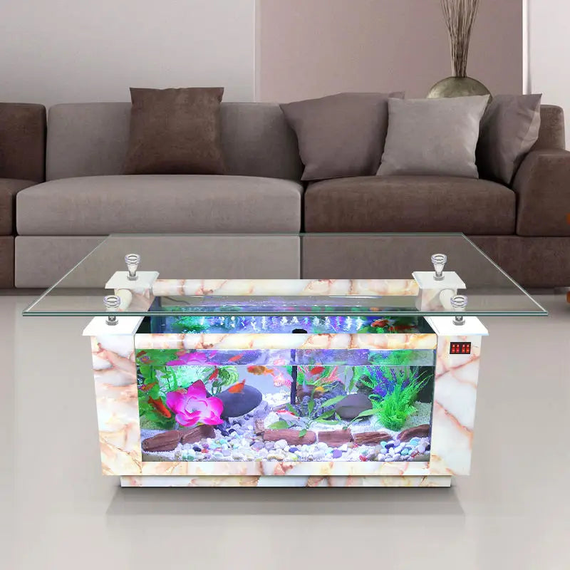 All-in-One AquariumHigh-Quality Dining Table Aquarium, Living Room Premium Aquarium And AccessoriesFish TankSelf-Cleaning Fish T