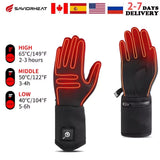 Savior Heat Electric Heated Glove Liners for Men Women Rechargeable Battery Heating Riding Ski Snowboarding Cycling Thin Gloves