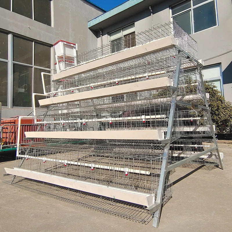 96/128 bird 3/4 layer battery layer chicken cage for laying hens 1000 chicken poultry farming capacity