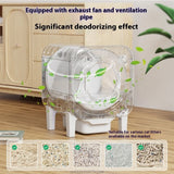 Smart low noise cat litter box with APP control and multi cat monitoring for indoor pet odor-free toilet
