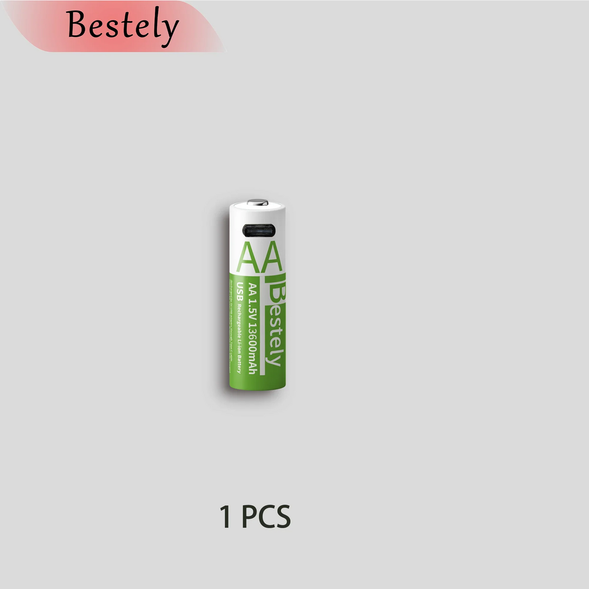 Bestely AA Rechargeable Lithium Battery 1.5V 13600mAh Fast Charging Long Lasting Li-ion Batteries 2000 Cycle with USB- C Cables