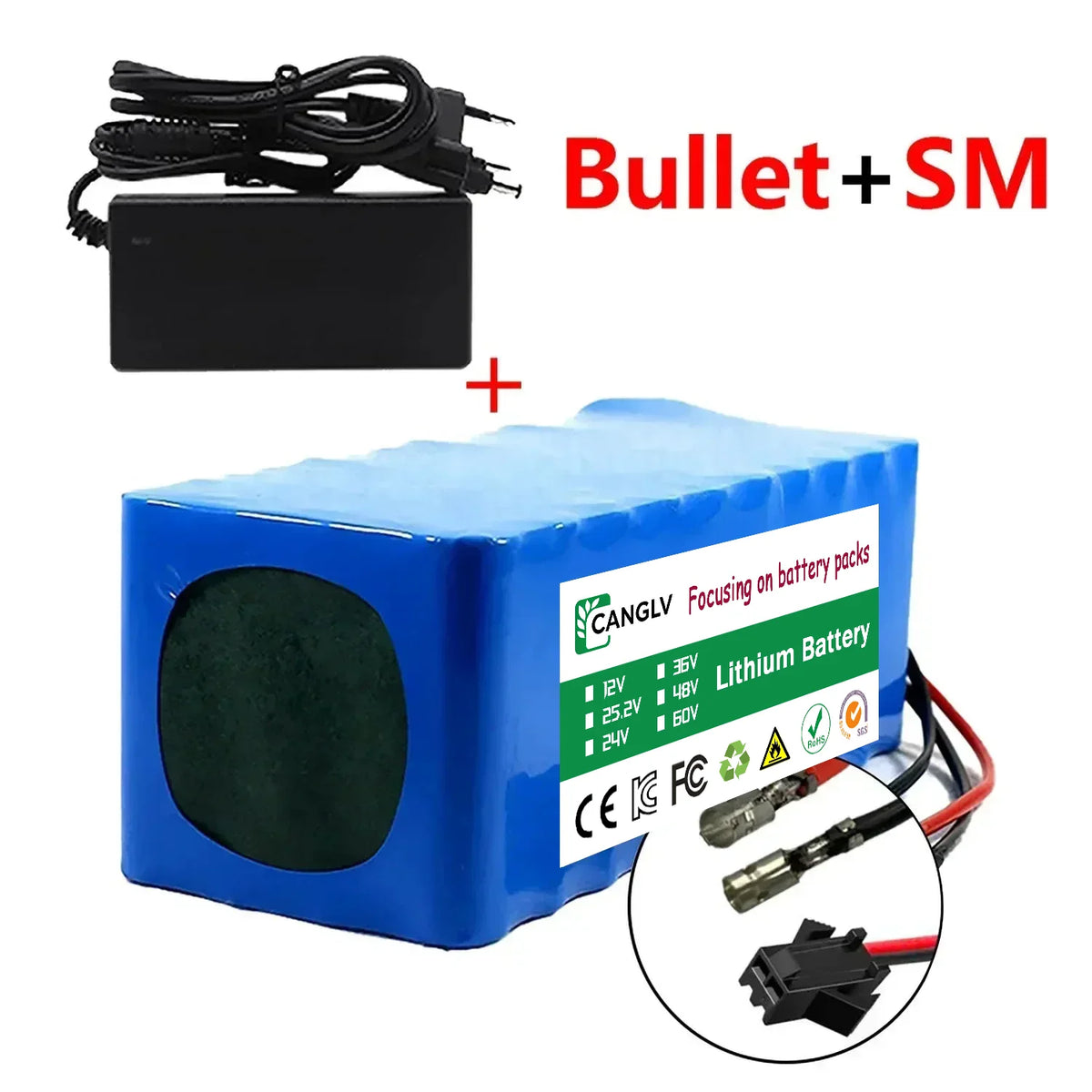 High Performance 36V 14Ah Actual Capacity 10S4P 18650 Lithium Battery Pack 500W for Electric Bicycle Scooter Car with 42V 2A