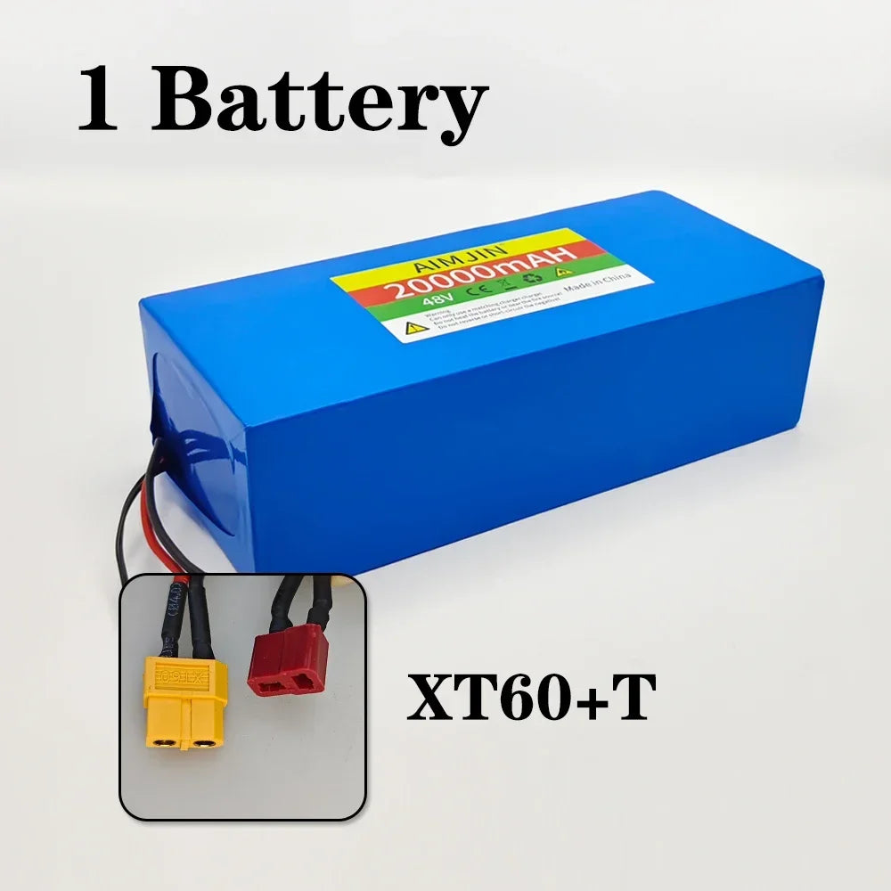 13S5P Battery Pack 48V battery 20Ah 18650 Lithium Suitable for scooters, mountain bikes ，with BMS