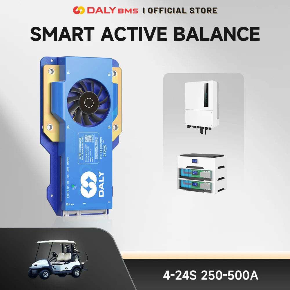 DALYBMS 250A 300A 400A 500A DALY Bms Smart BMS 4S 12V 8S 24V 1A Active Balance bms for lifepo4 lithium ion battery RS485 CAN