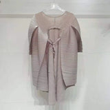 LANMREM Chic Summer New Pleated Women's T-shirt Loose-fitting Back Drawstring Design Irregular Mid Length Pullover Tops 2DB7256