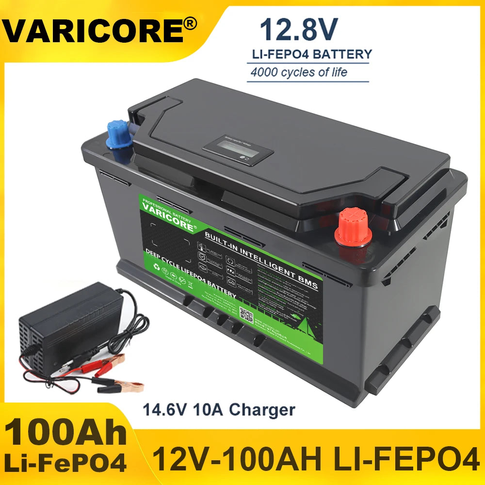 VariCore 12V/12.8v 340Ah 360Ah 200Ah 180Ah 120Ah LiFePO4 Battery Lithium Iron Phosphate Batteries Travel Camp 14.6v Golf Cart