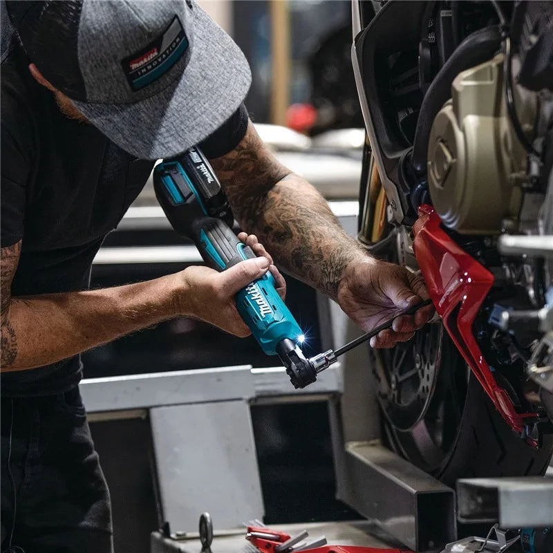 Makita 18V 800RPM 47.5N.M Brushless Ratchet Wrench Cordless Driver Multifunction Variable Speed Power Wrench Power Tools