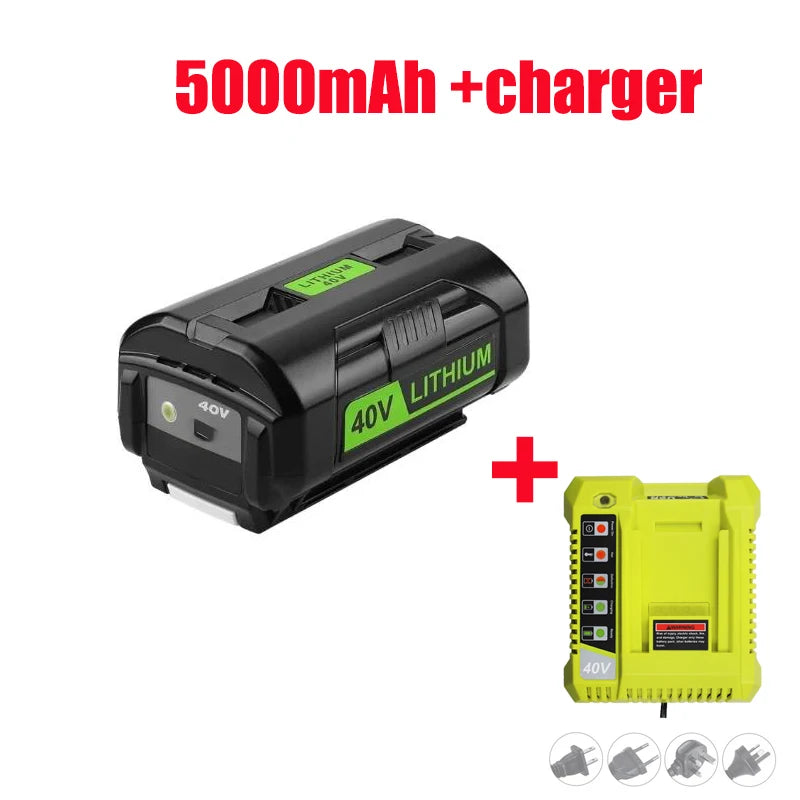40V 36V 5AH 7AH high-power lithium battery,Ryobi G-MAX RY40200 Snow blower, chainsaw lawn mower battery OP4026 , RY40430,OP4050A