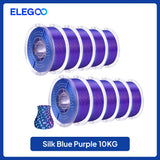 ELEGOO 5KG/10KG 1.75mm Silk PLA Filament,3D Printer Filament 1kg Gold Silver Fits for Most FDM 3D Printers