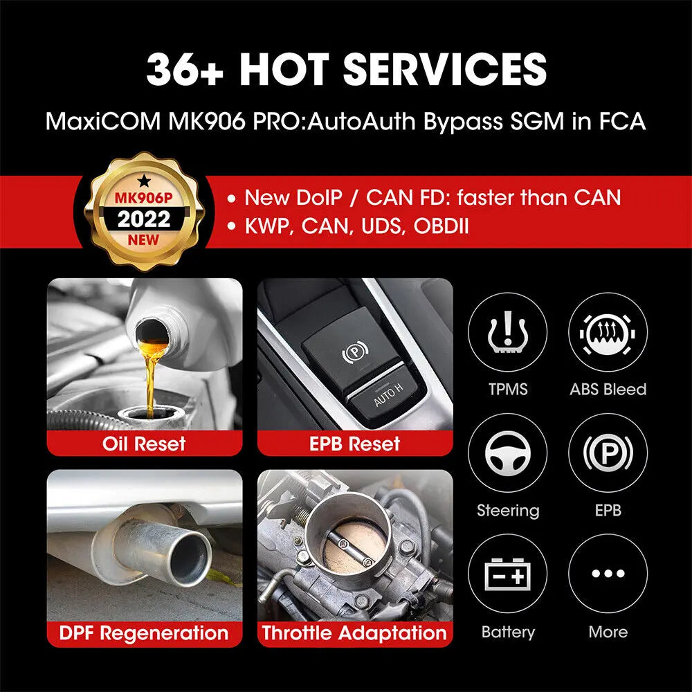 Autel MaxiCOM MK906 Pro MK906PRO Diagnostic Scanner Advanced ECU Coding Diagnostic Tool OBD2 Scanner PK MaxiSys MK906BT MS906