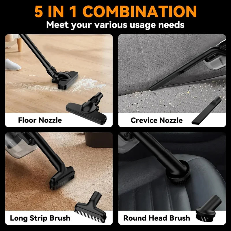 Cordless Vacuum Cleaner Rechargeable Handheld Dust Blower Floor Car Pet Hair Multifunction Cleaning For Dewalt 20V Battery Pin