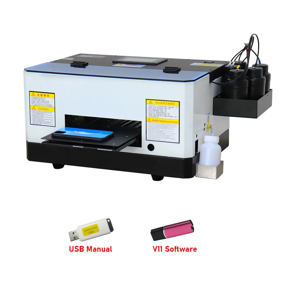 Mini UV Printer A5 L800 Multifunction UV Flatbed Printing Machine for Phone Case Acrylic Wood USB Pen Phone Cover UV Printer