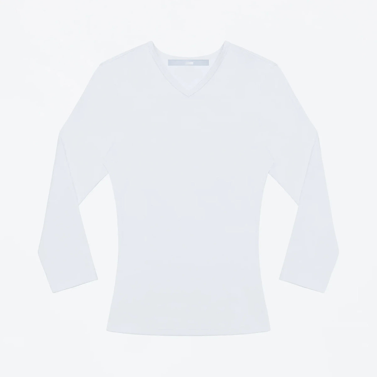Tank Basic V-Neck Three-Quarter Sleeve Undershirt, Stretchy Solid Color Mid-Sleeve T-Shirt, Slim Fit Basic Undershirt, Slim Waist, Versatile Commuting Solid Color Undershirt