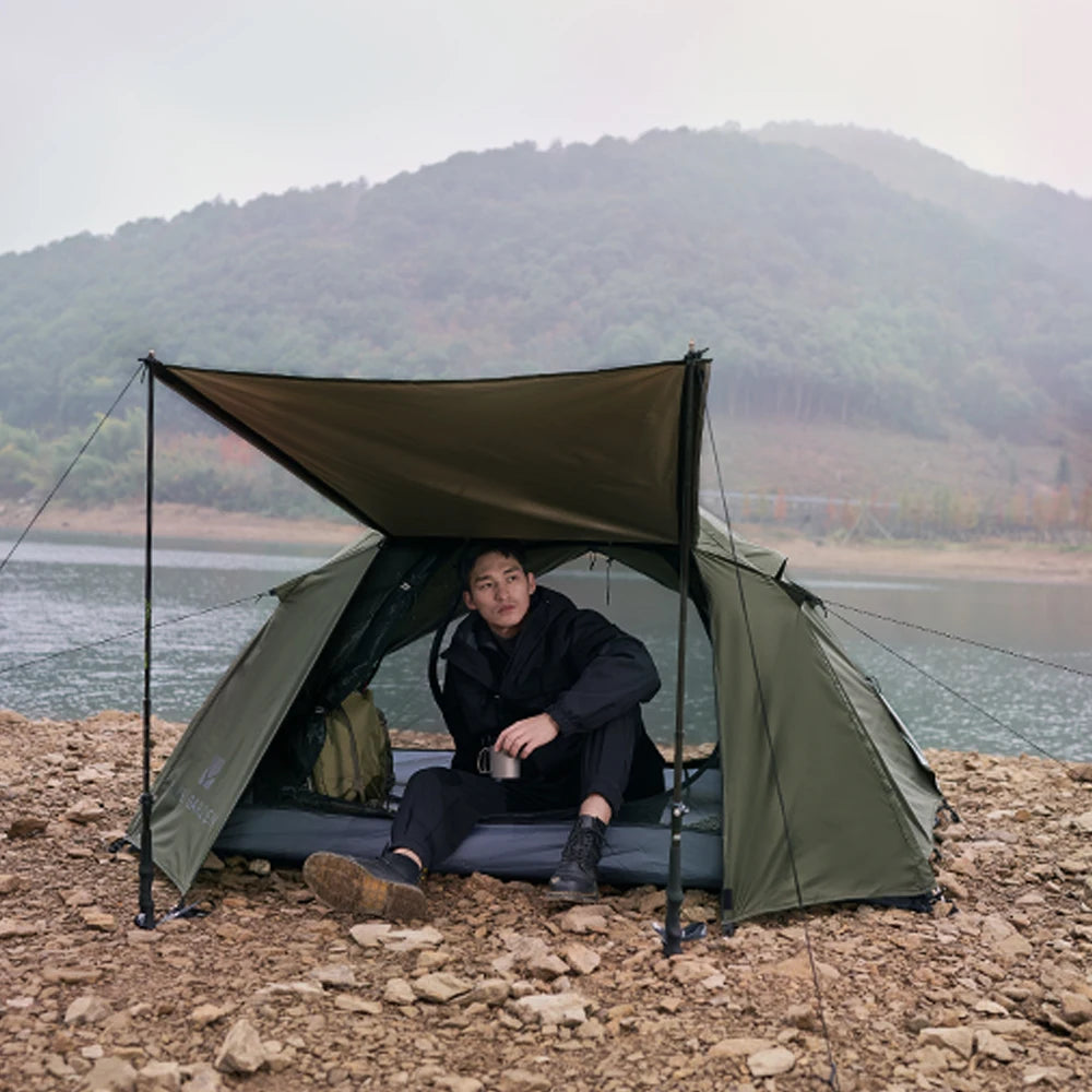 MOBI GARDEN Camping Backpacking Tent Waterproof Rainproof Hiking Silver Coated Sun Protection Easy Set Up