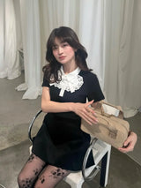 Japanese Style Sweet Lace Stitching Women's T-Shirts Summer New 2026 Office Lady Slimming Fashion Casual Tops Cute T-Shirts