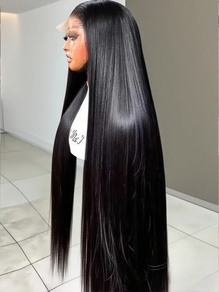 42 Inch Wigs 100% Human Hair 13x4 Hd Iace Frontal 13x6 Hd Brazilian Lace Frontal Wig 220% Density Straight Hd Transparent 13x4 Wigs