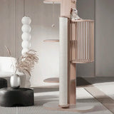Modern Wooden Cat Climbing Frame Cat Tree Minimalism Italian Luxury Design Cat Scratching Post Furniture Columpio Gatos FYCT