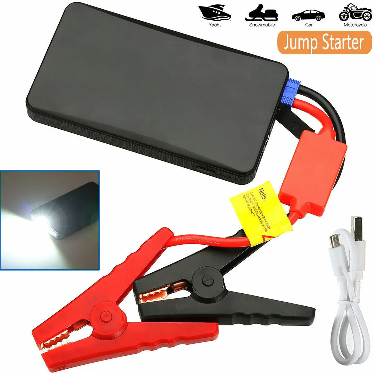Portable Mini Slim 20000mAh Car Starter Engine Battery Charger Power Bank