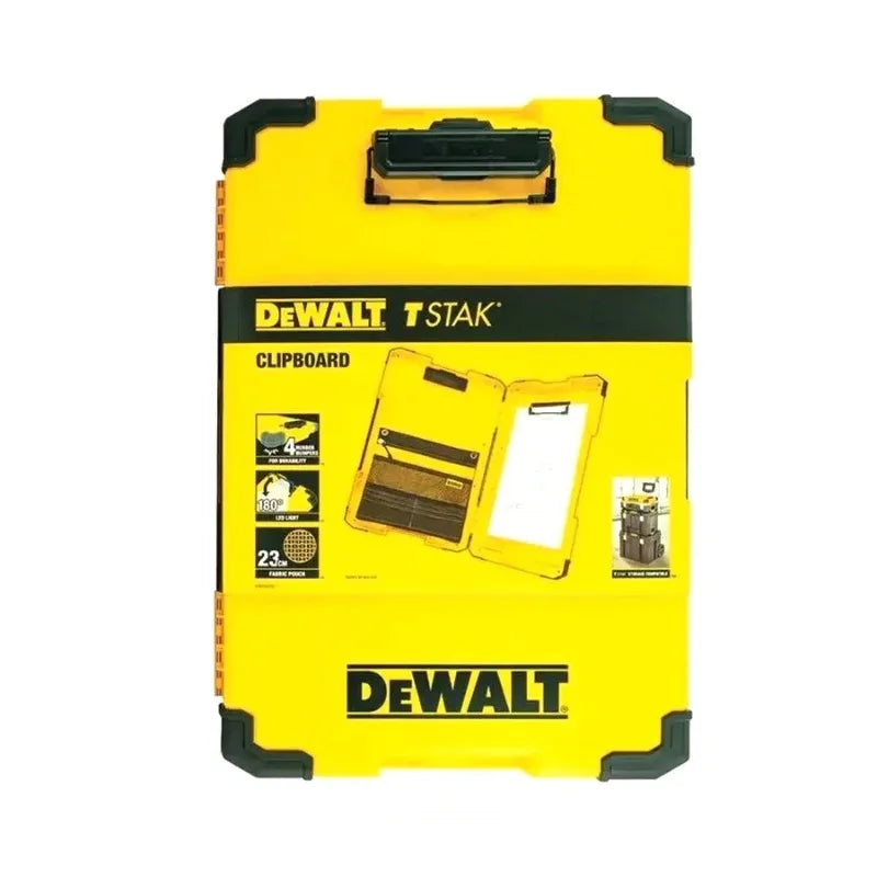 DEWALT DWST82732-1 TSTAK Clipboard - LED Light, Internal Organizer, Metal Clip, Rubber Bumpers, TSTAK Compatible for Jobsite