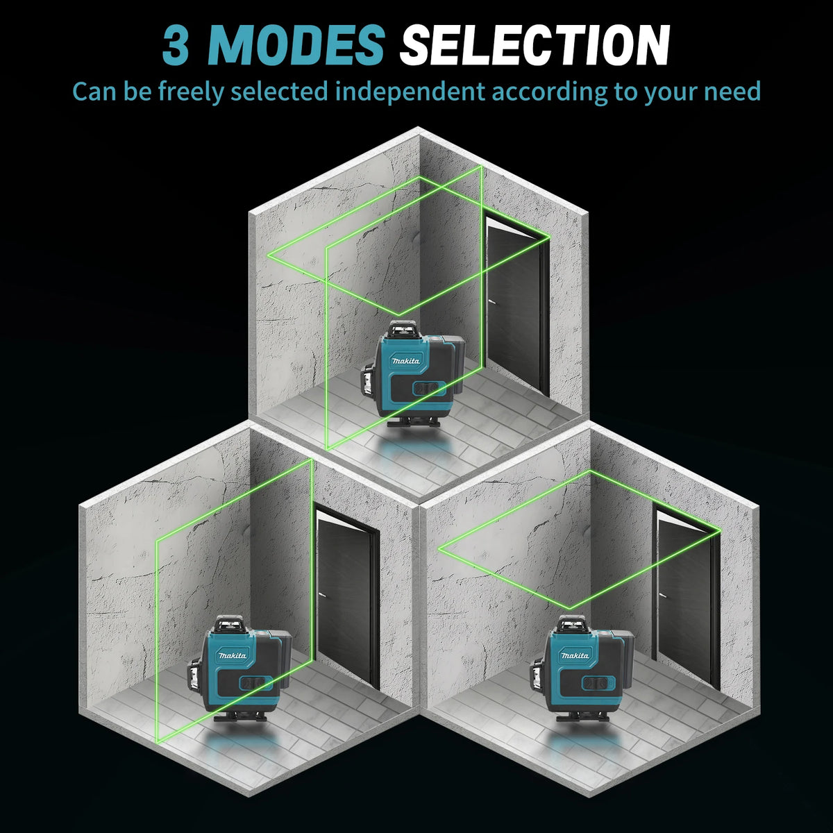 Makita Self-Leveling Laser Level Anti-tilt Alarm Function Ensure Accurate Alignment During Construction And Renovation tools