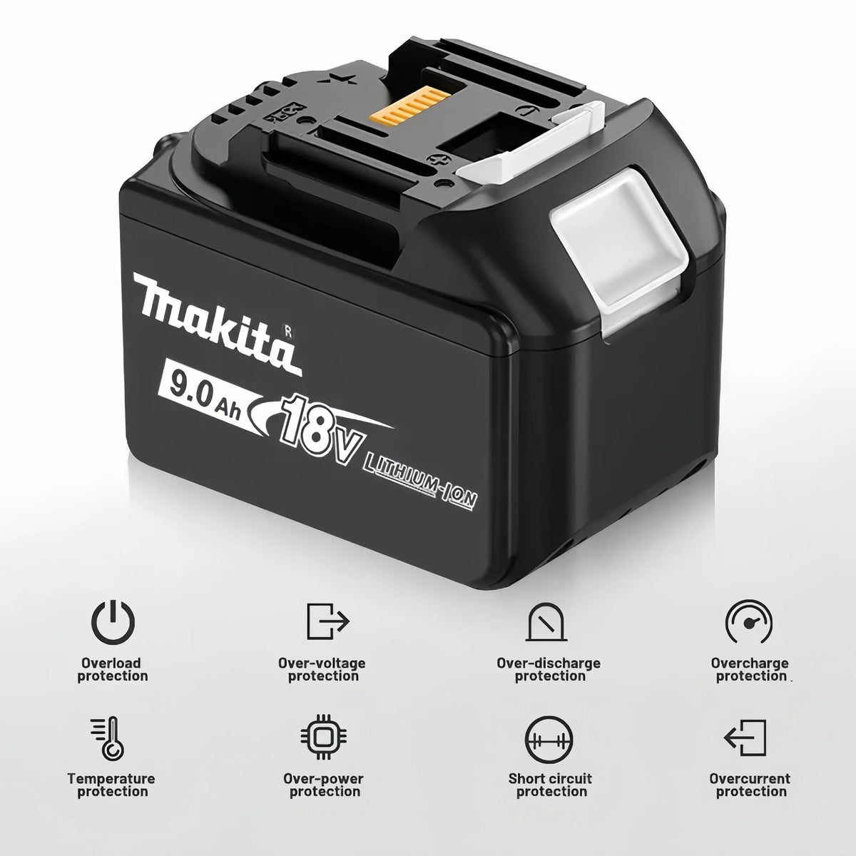 Original Makita 18V 9.0Ah Battery + DC18RC Fast Charger Kit, Replacement for BL1890B BL1860B LXT Power Tools.