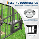 10x15/10x20 FT Heavy Duty Large Outdoor Dog Kennel Metal Pet Enclosure With Waterproof Cover & Feeding Door Backyard Pet Plaype