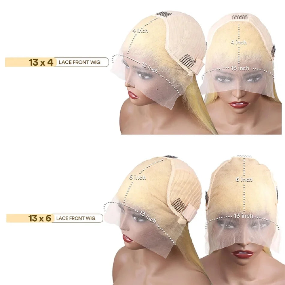 30Inch Blonde Human Hair Wig Straight 613 hd Lace Frontal Wig 13x6 13x4 Body Wave Lace Front Wig Honey Blonde Colored Human Hair