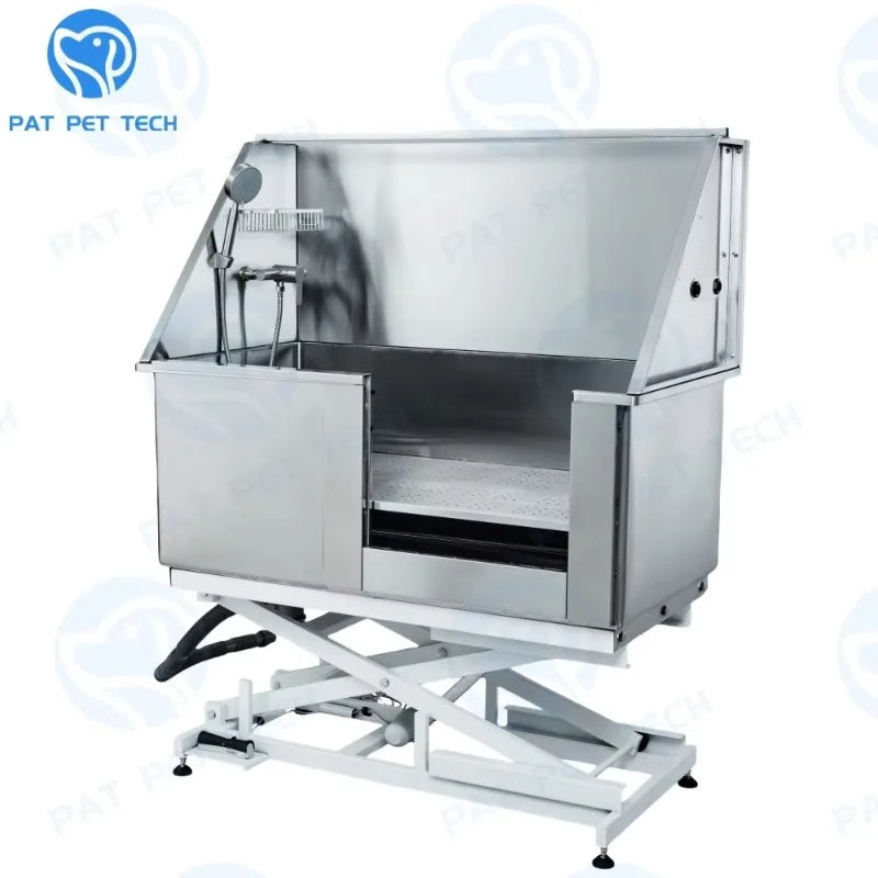 2026 PAT PET Tech 50" Pet Spa Bathing Station Electric Stainless Steel Bath Tub Dog Grooming