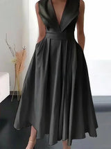 Women's Elegant Evening Cocktail Maxi Dresses 2025 High Waisted Deep V-Neck Sexy Dress For Woman Party Wedding Guest