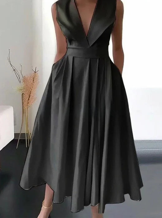 Women's Elegant Evening Cocktail Maxi Dresses 2025 High Waisted Deep V-Neck Sexy Dress For Woman Party Wedding Guest