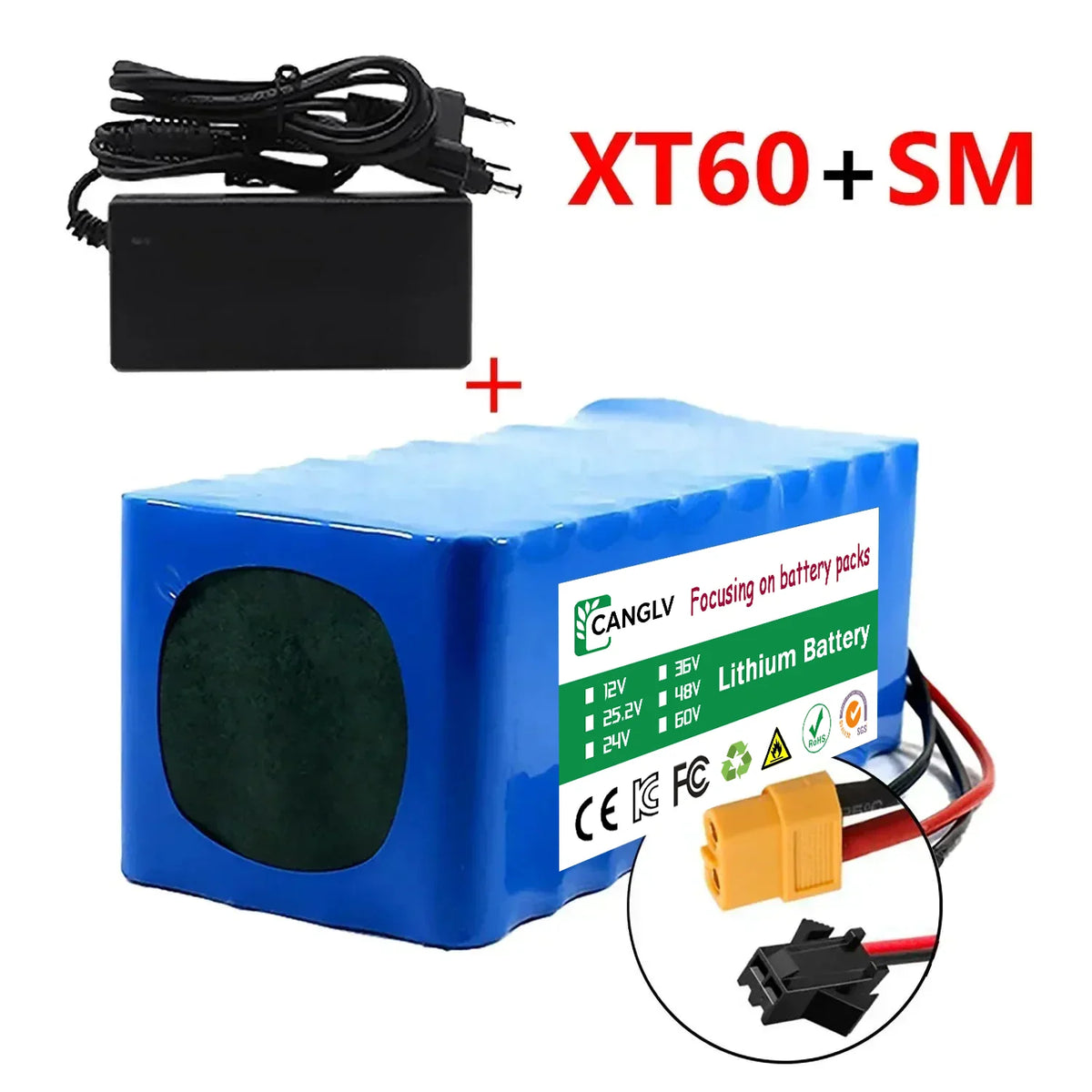 High Performance 36V 14Ah Actual Capacity 10S4P 18650 Lithium Battery Pack 500W for Electric Bicycle Scooter Car with 42V 2A