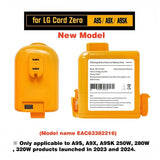 23/24Year Cord Zero 5000mAh Replacement Li-ion Battery Pack for LG A9S LCD EAC63382216 Cordless Vacuum Cleaner Battery A9S, A9X