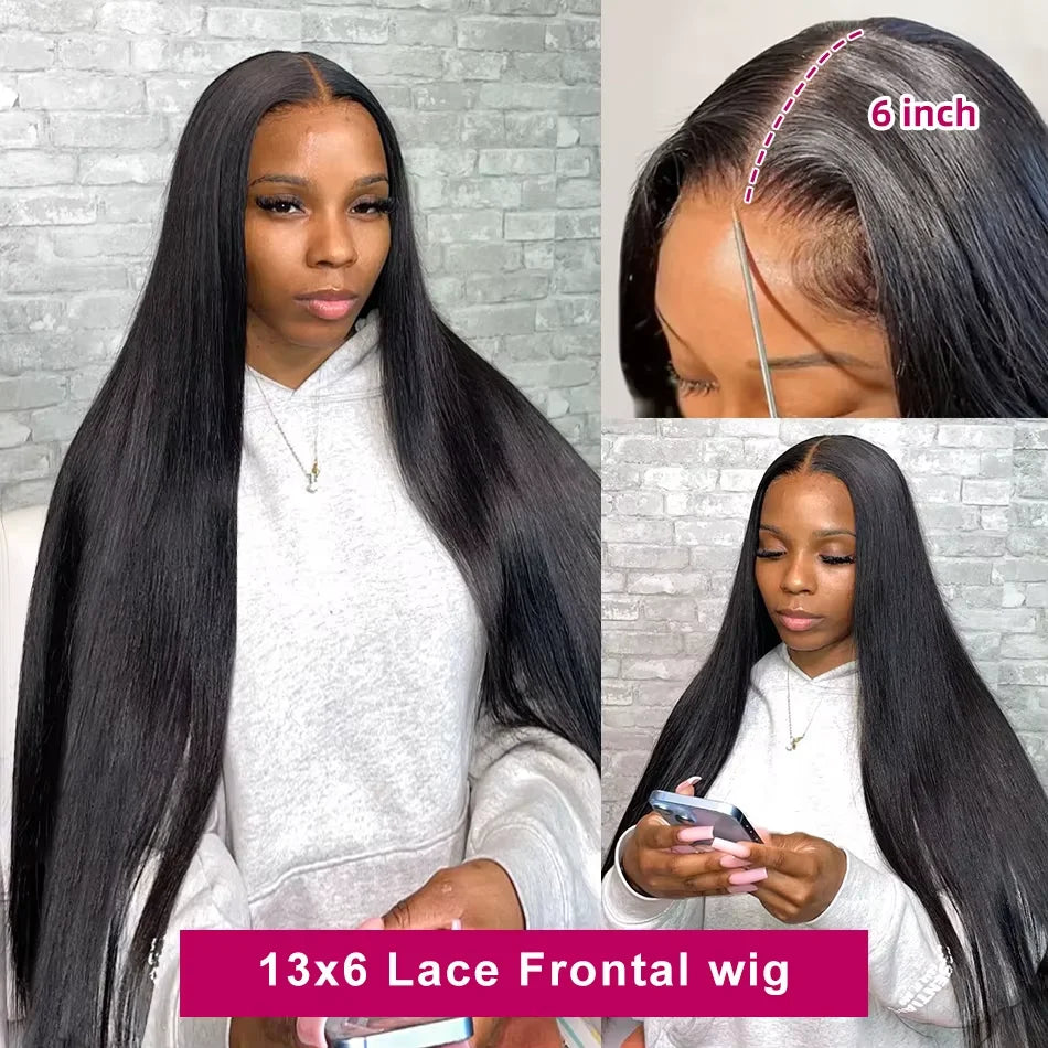Density Straight Human Hair Wigs 13x4 13x6 HD Lace Front Wig 30 Inch Brazilian Cheap Frontal pre plucked Wigs Choice