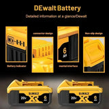 100% Genuine Dewalt 20V Battery ,20V 6Ah 5Ah Rechargeable Battery &Charger DCB206 For Dewalt Power tool Replacement battery