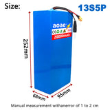 48V Electric Scooter Battery 13S5P 20Ah 18650 Grade-A Cells 2000W Built-in BMS XT60 JST High Capacity Long Range Safe & Durable