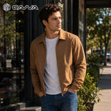 Men's Lightweight Windbreaker Jacket Full Zip Casual Jacket Water-Repellent Coat with Zip Pockets Golf Work Outdoor