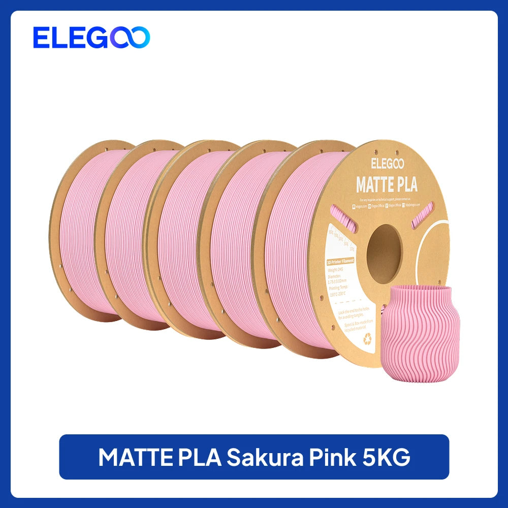 ELEGOO 4KG/5KG/10KG 1.75mm Matte PLA Filament