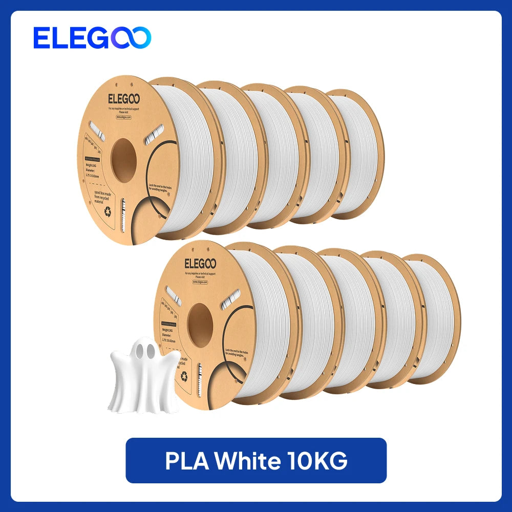 ELEGOO PLA Filament 10KG 1.75mm Plastic 3D PLA for 3D Printer Filament for FDM 3D Printer Elegoo
