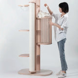 Modern Wooden Cat Climbing Frame Cat Tree Minimalism Italian Luxury Design Cat Scratching Post Furniture Columpio Gatos FYCT