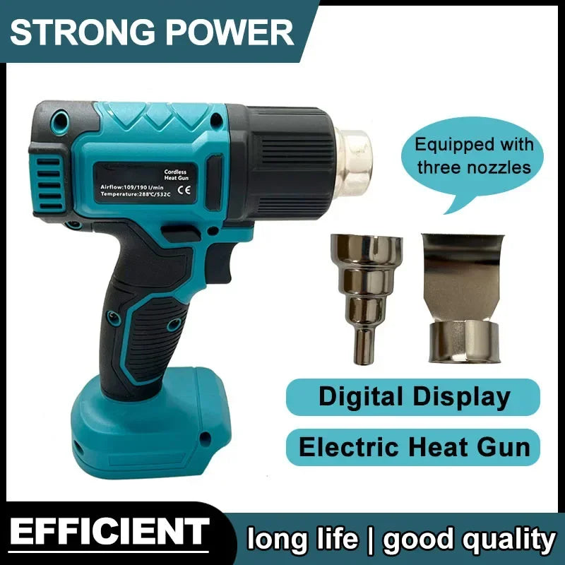 Fit Makita 18V Cordless Heat Gun Adjustable Temperature Hot Air Gun Industrial Handheld Electric Heat Gun for Makita Battery