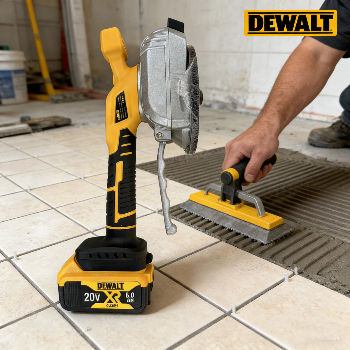 For Dewalt 20V Battery Tile Vibrating Tool Slip-proof Vibration Machine Suction Cup Vibrator Handheld Tiling Leveling Laying