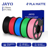 JAYO PLA Matte 3D Printer Filament 1.75mm+/-0.02mm 5/10Rolls 100% No Bubble Non-toxic3D Printing Materials for 3D Printer& Pen