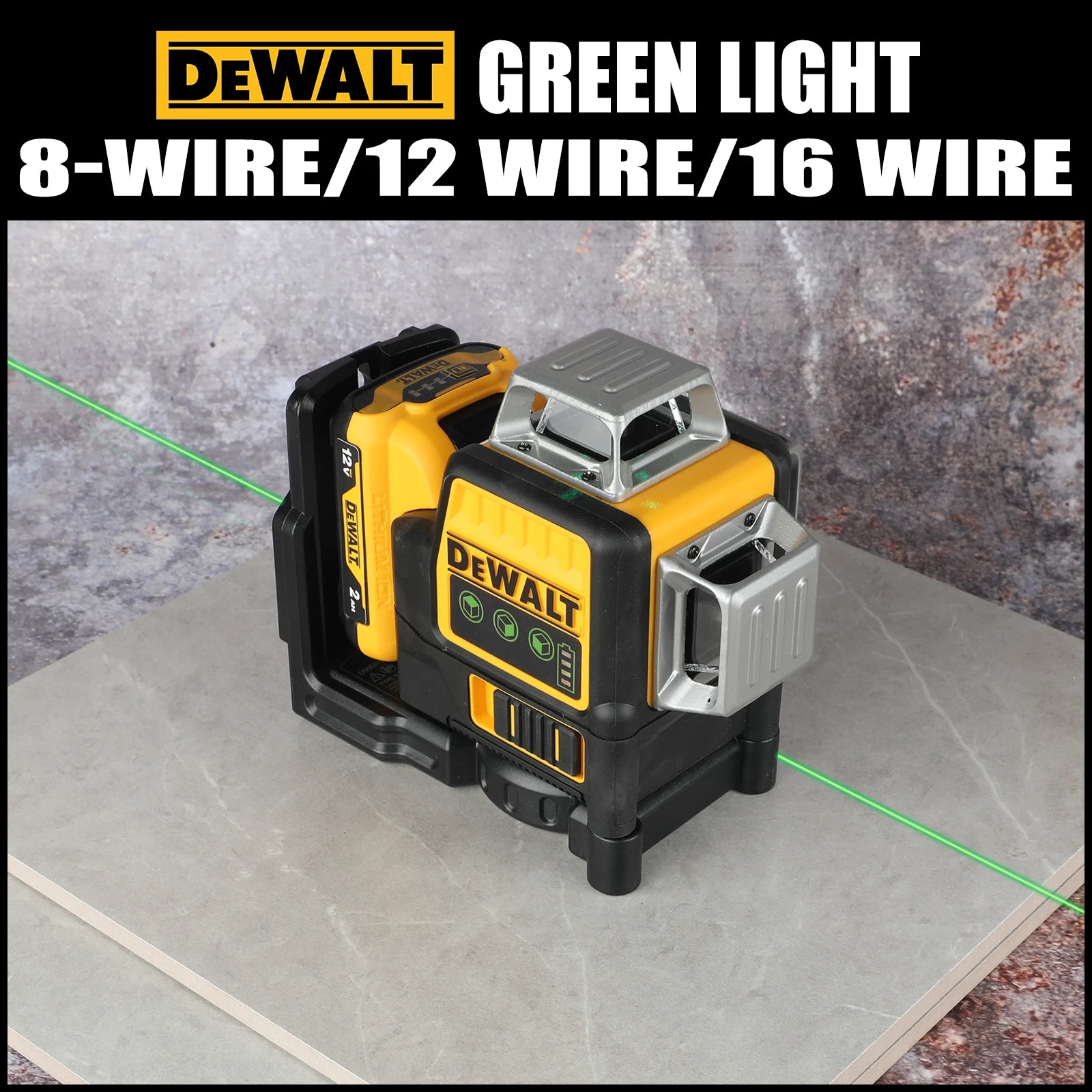2026 Dewalt DW089LG 12V Green Laser Level, 12 Line 3-Sided 360° Vertical